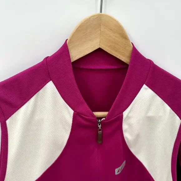 Louis Garneau Pink Bike Jersey // S - Picture 3 of 6